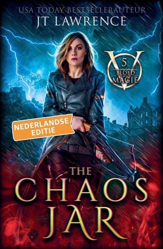 Omslag van Bloedmagie, Nederlandse Editie, Een Complete Serie Van 6 Boeken- The Chaos Jar, Boek 5