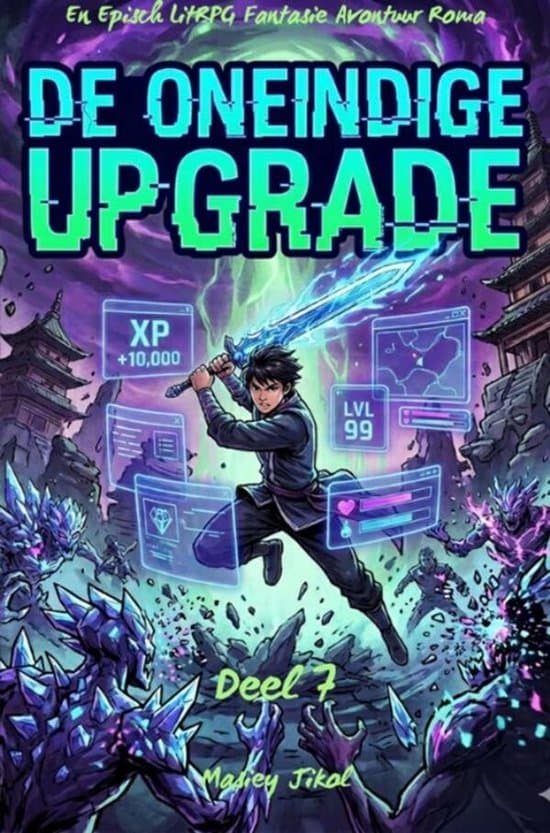 Omslag van DE ONEINDIGE UPGRADE:En Episch LitRPG Fantasie Avontuur Roman(Deel 7)