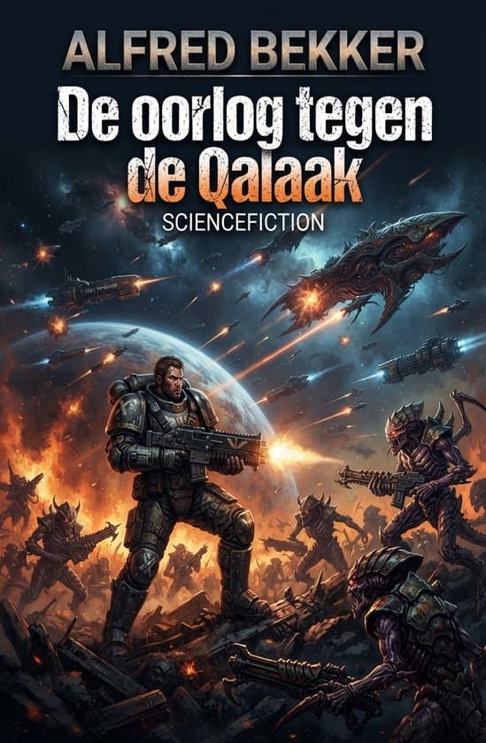 Omslag van De oorlog tegen de Qalaak: sciencefiction