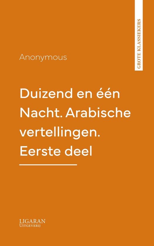 Omslag van Duizend en één Nacht. Arabische vertellingen. Eerste deel