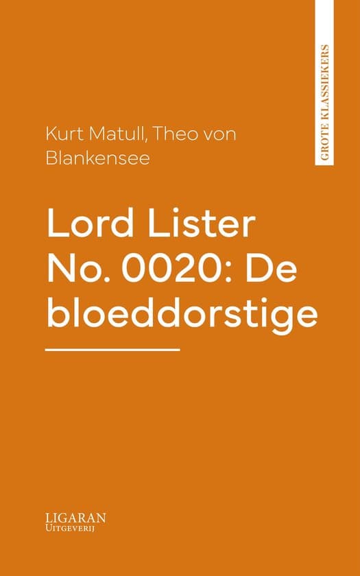 Omslag van Lord Lister No. 0020: De bloeddorstige