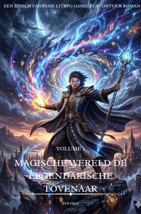 Omslag van Magische Wereld De Legendarische Tovenaar:Een Episch Fantasie LitRPG GameLit Avontuur Roman(Volume 2)