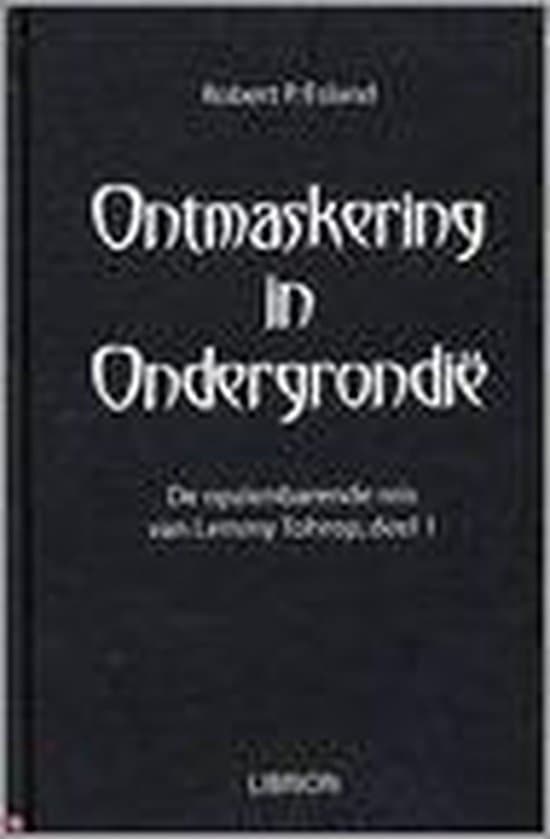 Omslag van Ontmaskering In Ondergrondie