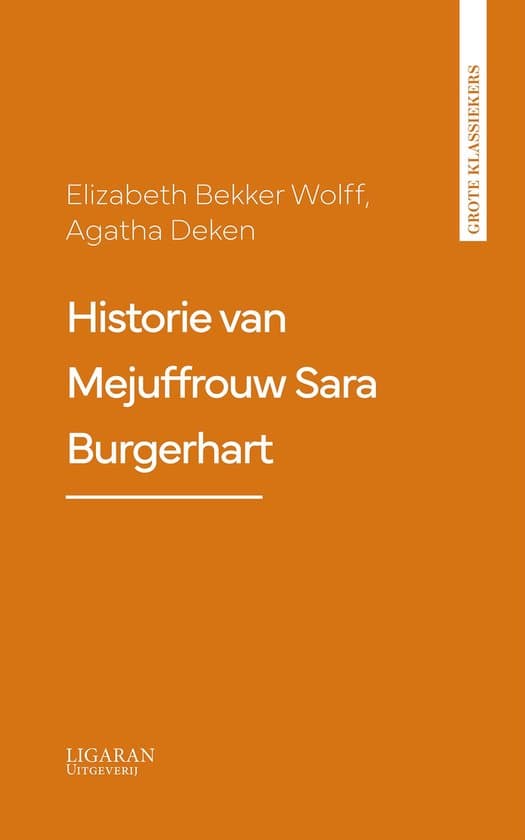 Omslag van Historie van Mejuffrouw Sara Burgerhart