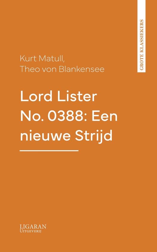 Omslag van Lord Lister No. 0388: Een nieuwe Strijd